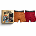 Mr. Dows Men's Performance Boxer Briefs – Maroon & Burnt Caramel (Pack of 2)