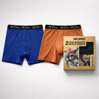 Mr. Dows Men's Performance Boxer Briefs – Navy & Burnt Caramel (Pack of 2)