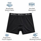 Mr. Dows Men's Performance Boxer Briefs – Black & Multicolor Devil (Pack of 2)