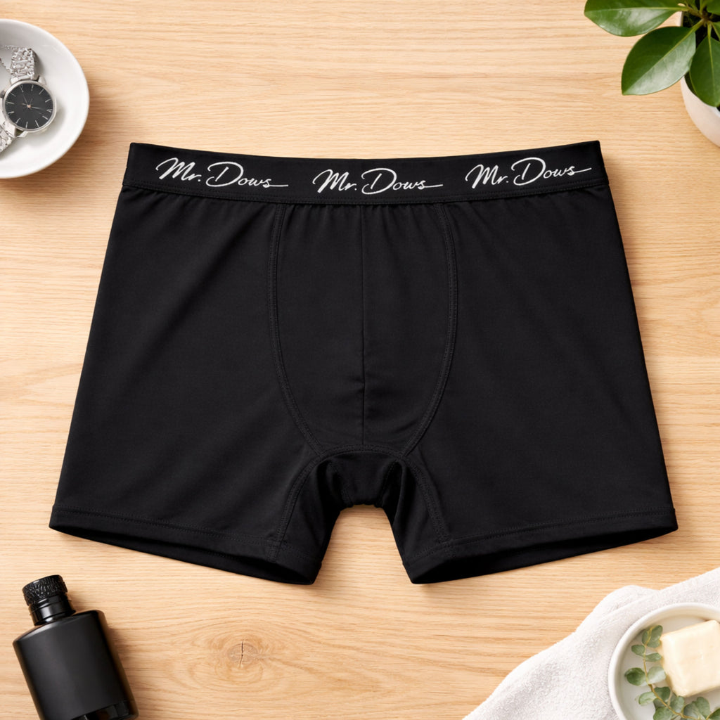 Mr. Dows Men's Performance Boxer Briefs – Black & Skull Print (Pack of 2)