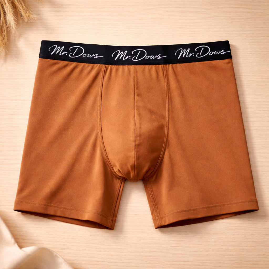 Mr. Dows Men's Performance Boxer Briefs – Burnt Caramel & Multicolor Devil (Pack of 2)