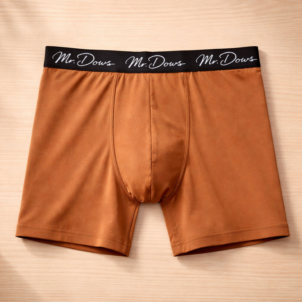 Mr. Dows Men's Performance Boxer Briefs – Navy & Burnt Caramel (Pack of 2)