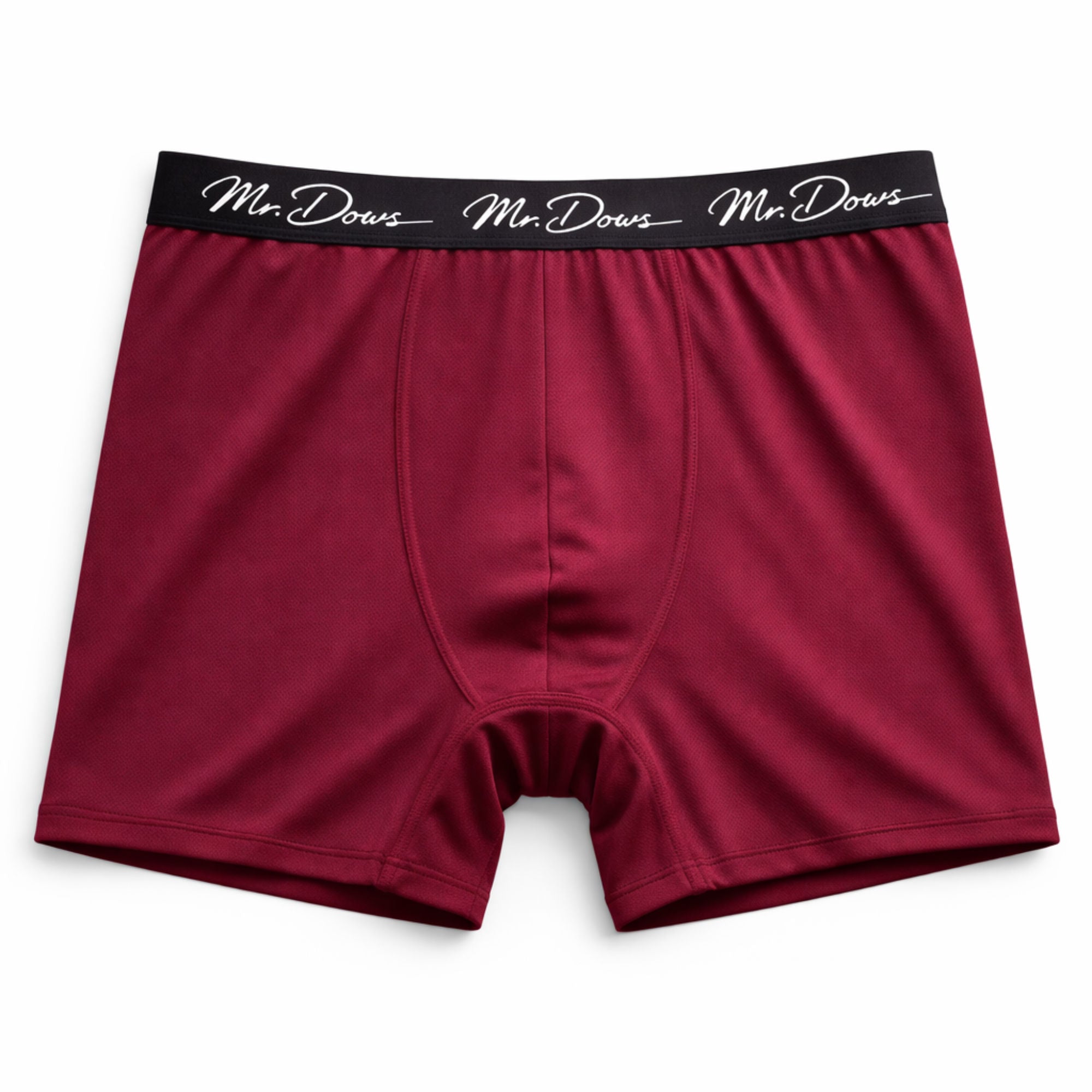 Mr. Dows Men's Performance Boxer Briefs – Maroon & Multicolor Devil (Pack of 2)