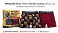Mr. Dows Men's Performance Boxer Briefs – Maroon & Skull Print (Pack of 2)