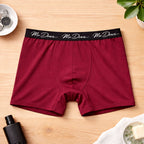 Mr. Dows Men's Performance Boxer Briefs – Maroon & Skull Print (Pack of 2)