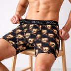 Mr. Dows Men's Performance Boxer Briefs – Maroon & Skull Print (Pack of 2)